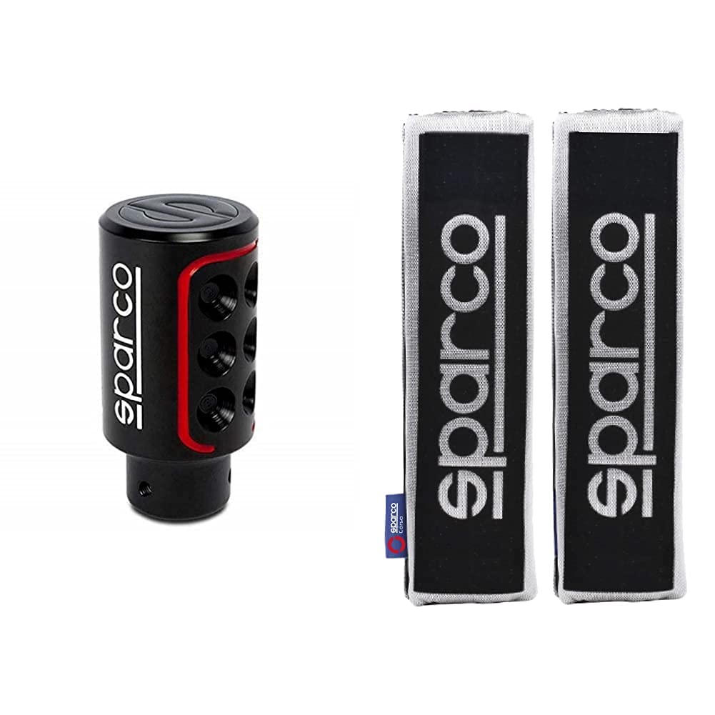 Sparco Progetto Corsa SPC0103 Spc Pomo Racing Schwarz & SPC Gurtpolster Set schwarz von Sparco