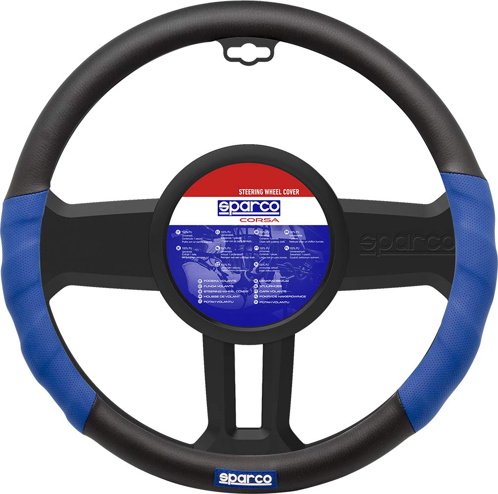 SPARCO SPC1100L Steering Wheel Covers Blue-Black von Sparco