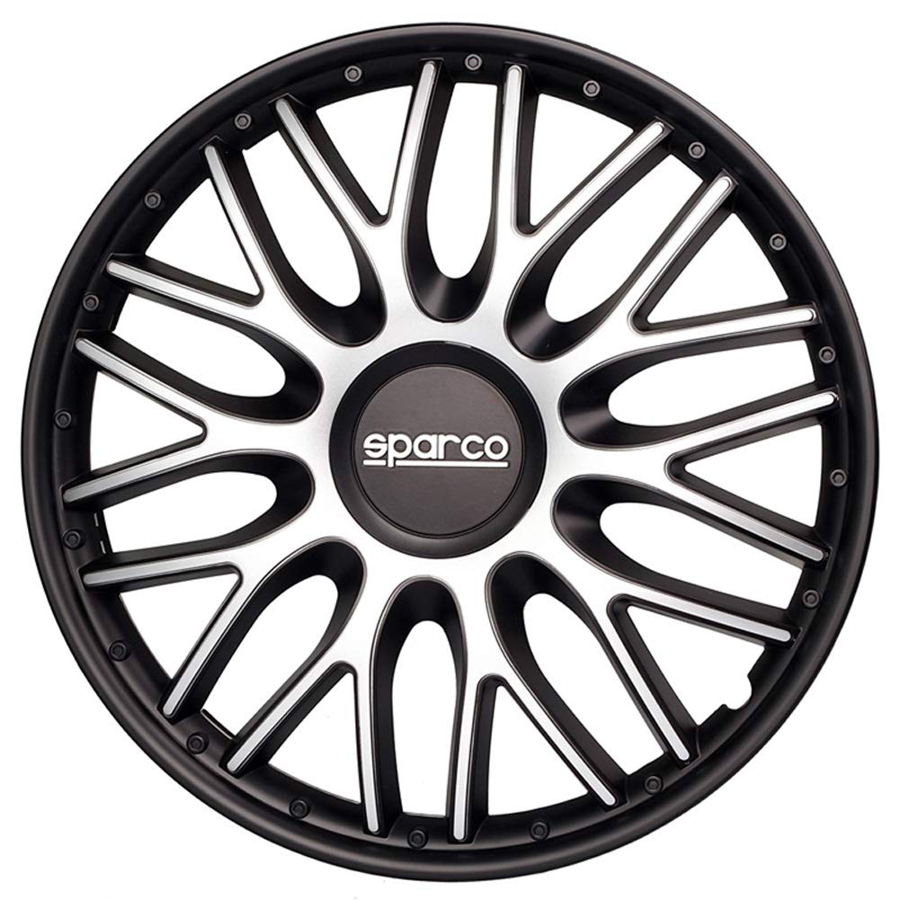 Sparco Satz Radzierblenden Roma 13-Zoll Silber/Schwarz von Sparco