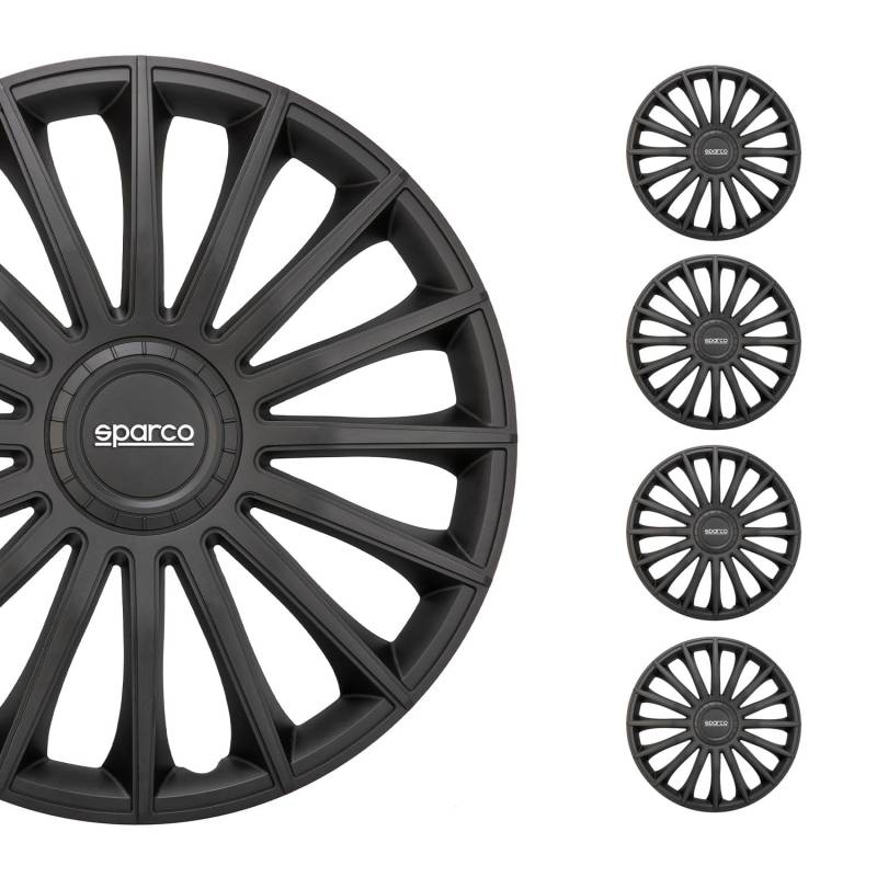 Sparco Satz Sparco Radzierblenden Treviso 14-Zoll Schwarz von Sparco