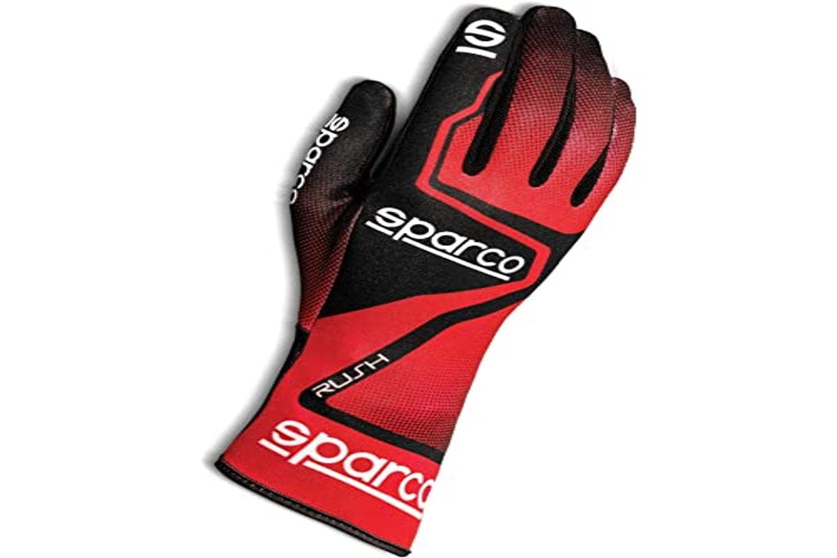Sparco Unisex Kinder Rush 2020 Karting Handschuhe, rot schwarz, 9 EU von Sparco