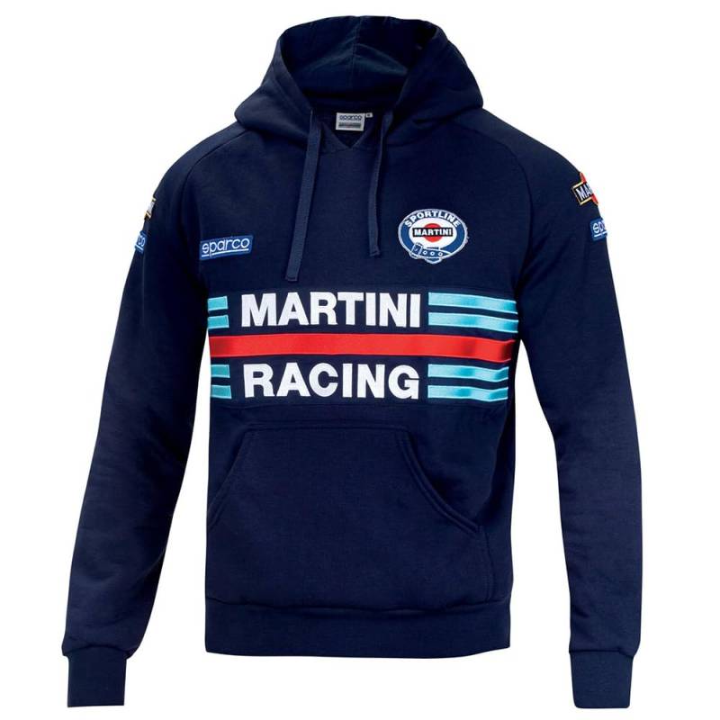 Sparco Martini Racing Sweatshirt, Marineblau, Standard, Unisex, Erwachsene von Sparco