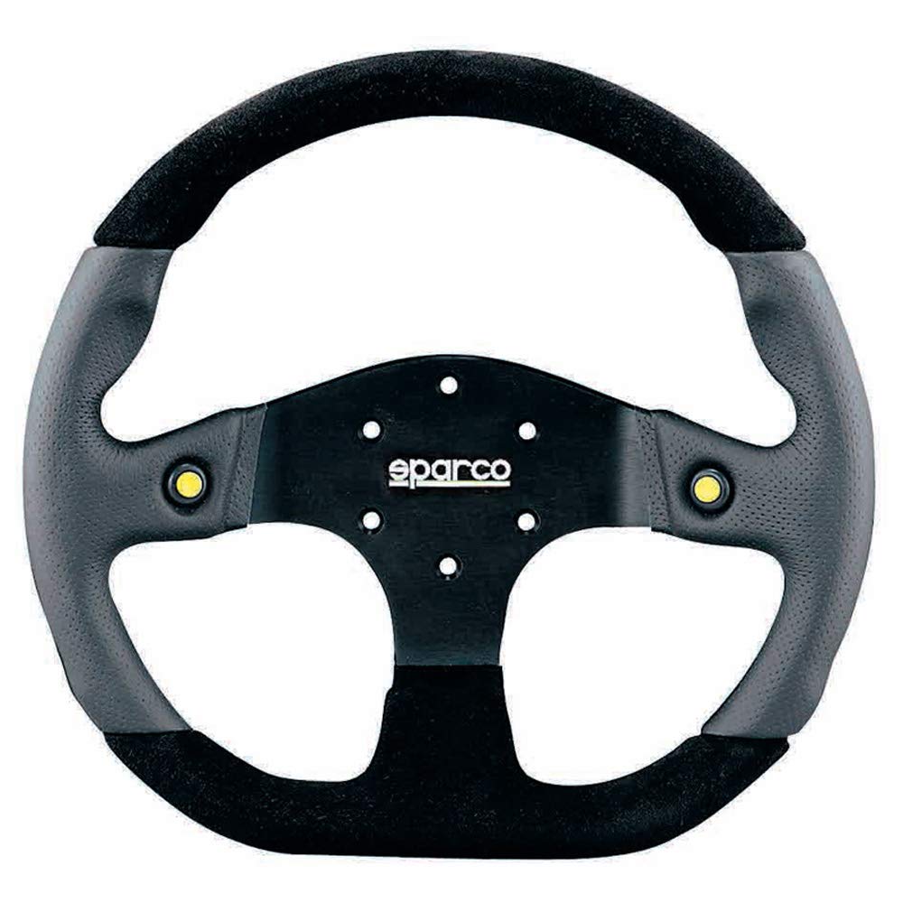 Sparco Universelles Sportlenkrad 'L999 Mugello' - Grau Leder & Schwars Wildleder - Diameter 330mm Schwartz Sparco Universelles Sportlenkrad 'L999 Mugello' - Grau Leder & Schwars Wildleder - Diameter 330mm Schwartz von Sparco