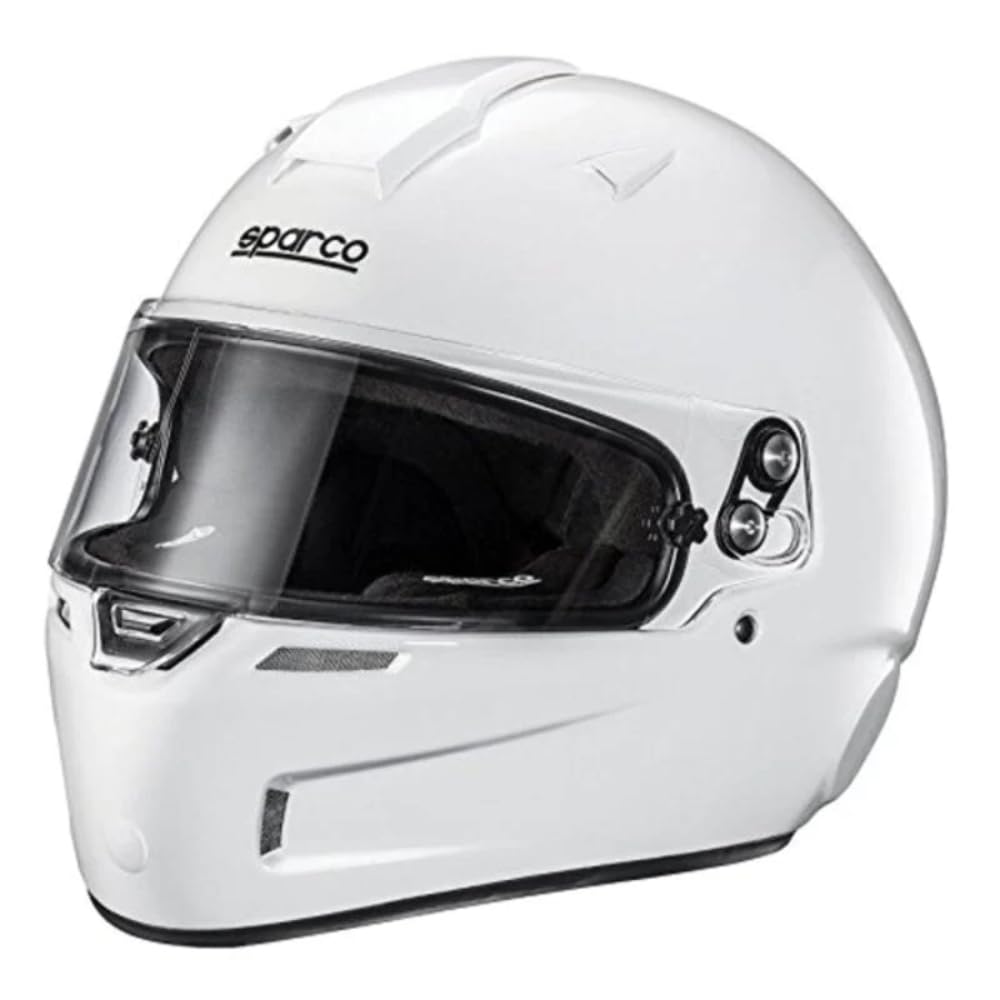 Sparco 0033554L Helm Sky Kf-5W Kevlar/Fiberglas Fia, Größe L, Weiß von Sparco