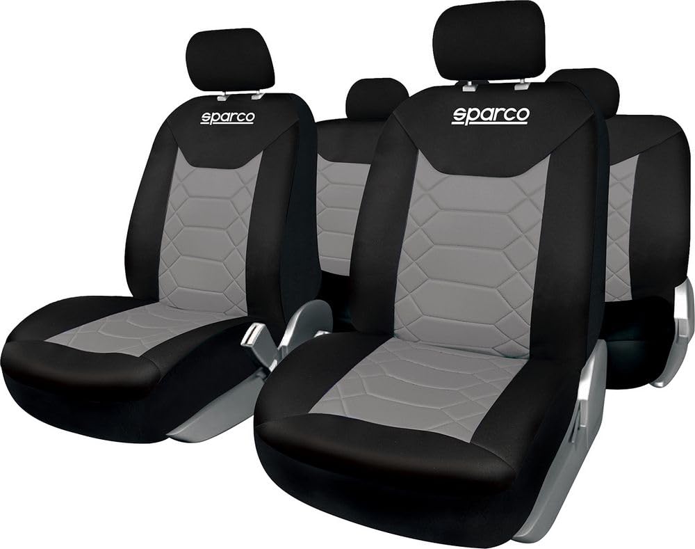 SPARCO SPC1016GR Komplettes Set Sitzbezüge Grau und Schwarz von Sparco