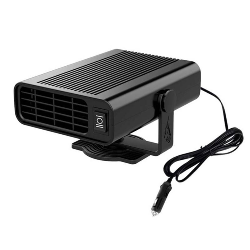 Sparklenut Auto Heizung, Tragbare Autoheizung, Auto Heizlüfter, 2 in 1 Heizung & Kühlung, Windschutzscheibe Defroster, Plug-In-Zigarettenanzünder (#B 120W/12 V schwarz) von Sparklenut