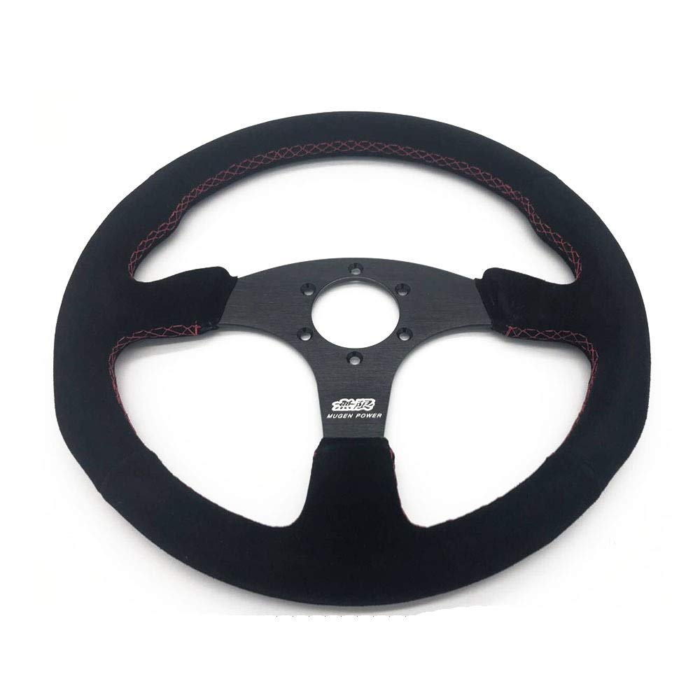 Sportlenkräder Schwarz Farbe Speichen Veloursleder 14inch Racing Lenkrad Red Lines Sportlenkräder Schwarz Farbe Speichen Veloursleder 14inch Racing Lenkrad Red Lines von Sparrow Angel