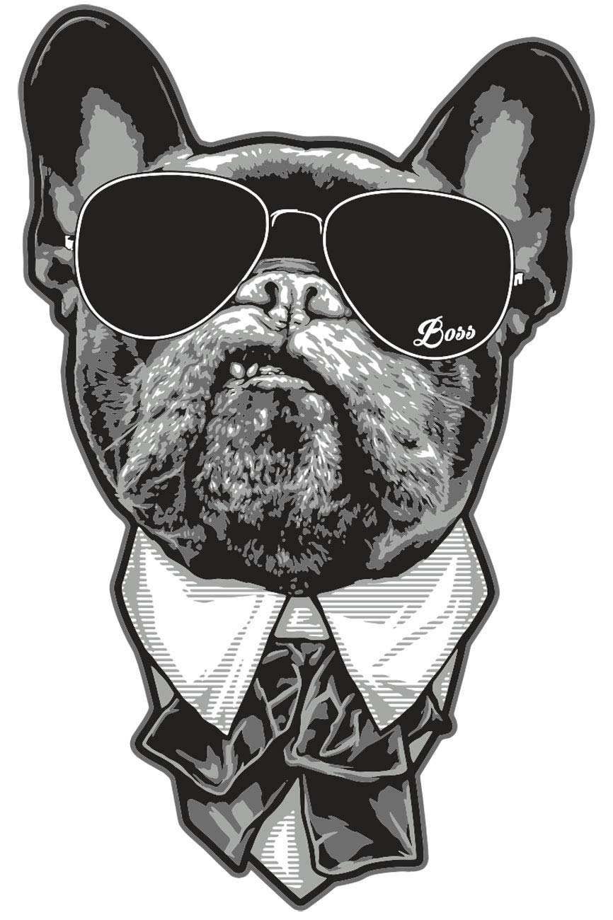 Spaß Kostet Aufkleber Wetterfest French Bulldog Chef 15 cm oder 40 cm Französische Bulldogge Spaß Kostet Aufkleber Wetterfest French Bulldog Chef 15 cm oder 40 cm Französische Bulldogge von Spaß Kostet