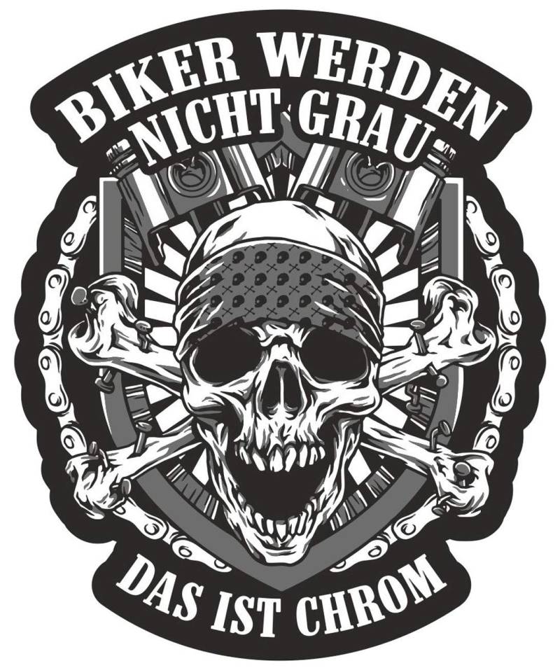 Spaß Kostet Aufkleber Biker Werden Nicht grau - das ist Chrom Motorrad von Spaß Kostet