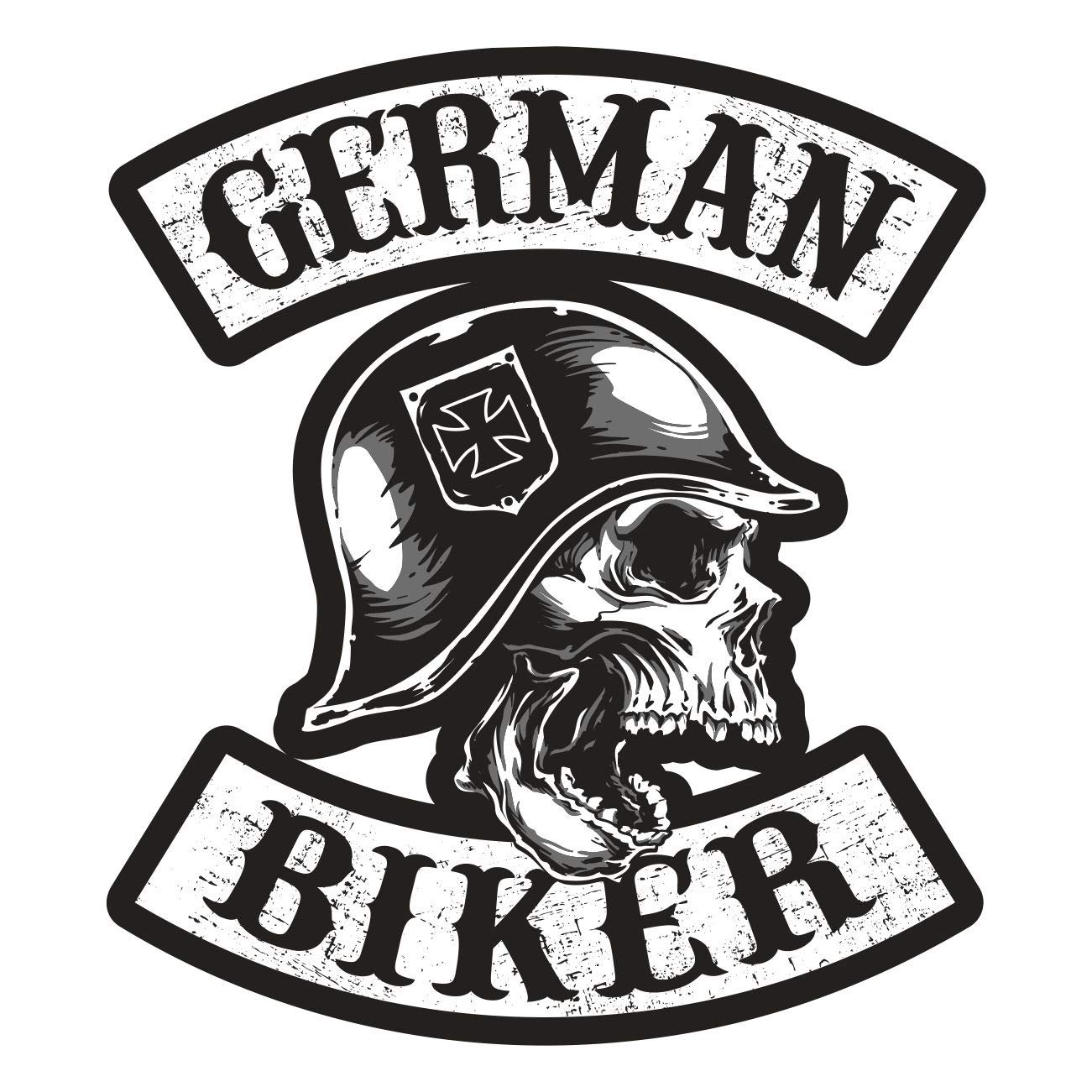Aufkleber Patch German Biker (Wetterfest) von Spaß Kostet
