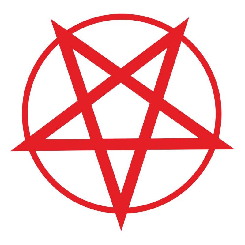 Aufkleber Pentagramm 666 Hell is here (Wetterfest) von Spaß Kostet