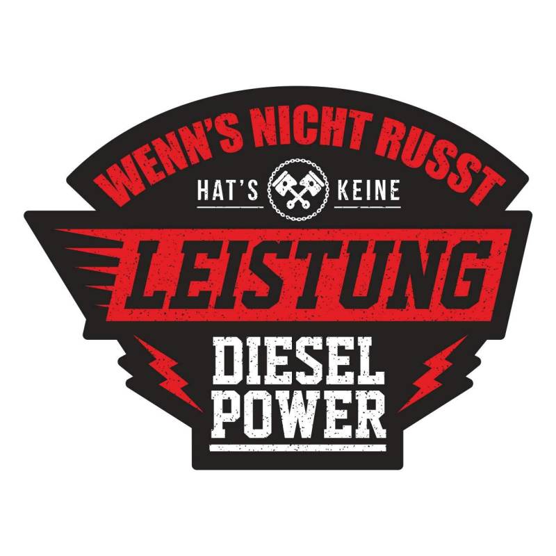 Spaß Kostet Aufkleber Wenn's Nicht russt hat's Keine Leistung Diesel Power (Wetterfest) von Spaß Kostet