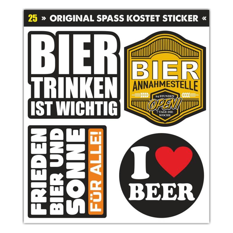 Spaß Kostet Sticker Set Bier Alkohol Sprüche Aufkleber von Spaß Kostet