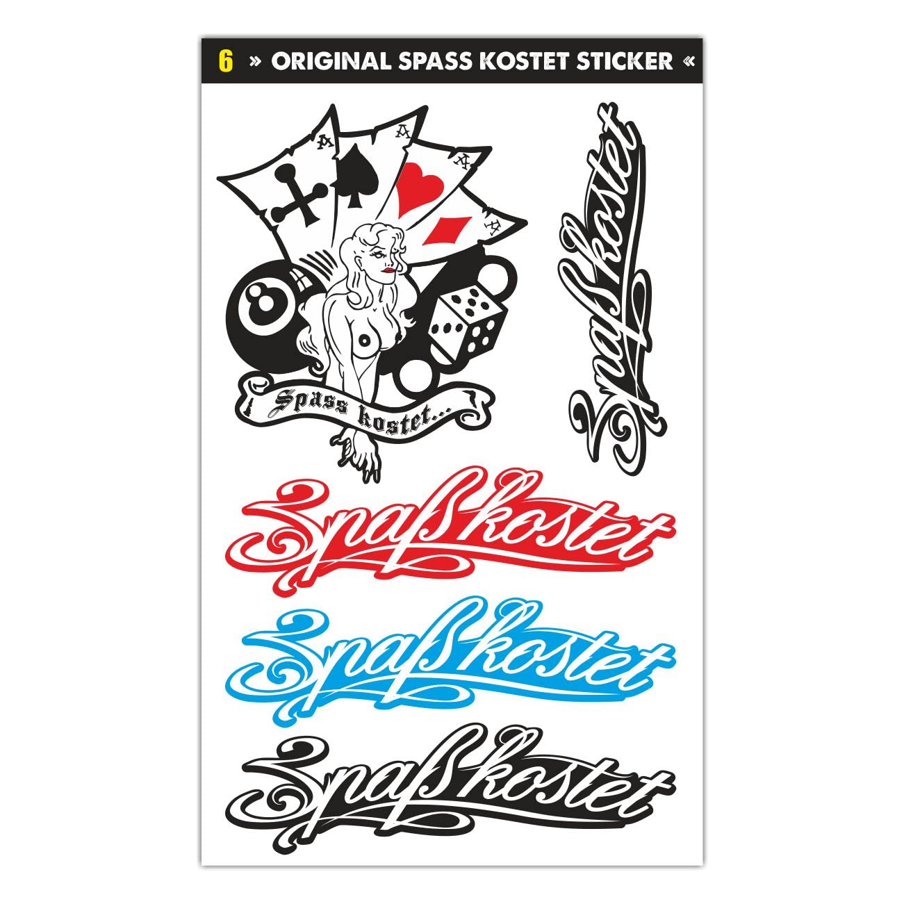 Spaß Kostet Sticker Set Aufkleber Spaß Kostet Sticker Set Aufkleber von Spaß Kostet