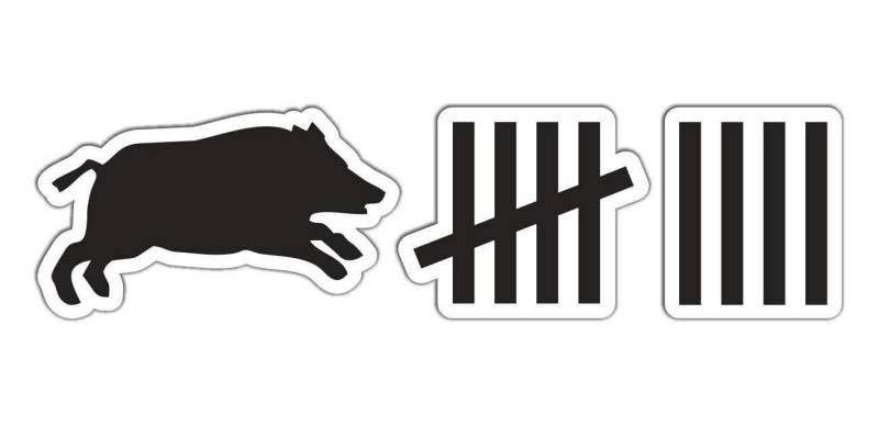 Spaß Kostet Wetterfester Aufkleber Abschüsse Wildschwein 20 cm strichliste Auto überfahren von Spaß Kostet