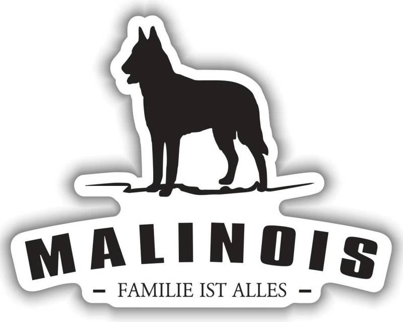 wetterfester Aufkleber Malinois Silhouette von Spaß Kostet