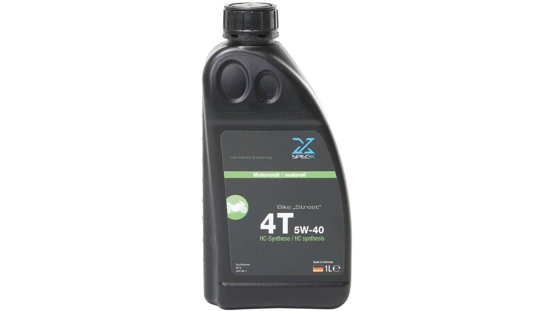 Spec-X Motoröl Bike 4T Street 1 Liter 5W-40 HC-Synthese Spec-X Motoröl Bike 4T Street 1 Liter 5W-40 HC-Synthese von Spec-X