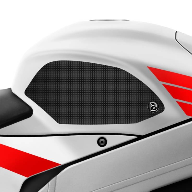 BLOQ motorrad Traktion Tank Griff Pads kompatibel mit APRILIA TUONO V4 (2011-2020) Tacky Grip - Schwarz von Speedo Angels