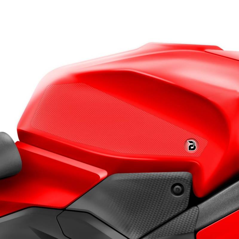 BLOQ motorrad Traktion Tank Griff Pads kompatibel mit DUCATI PANIGALE V4 (ALL MODELS) (2025-) HiGrip - Klar von Speedo Angels