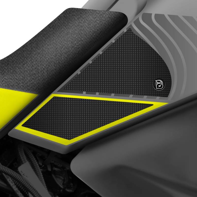 BLOQ motorrad Traktion Tank Griff Pads kompatibel mit HUSQVARNA NORDEN 901 (2022-) Tacky Grip - Schwarz von Speedo Angels
