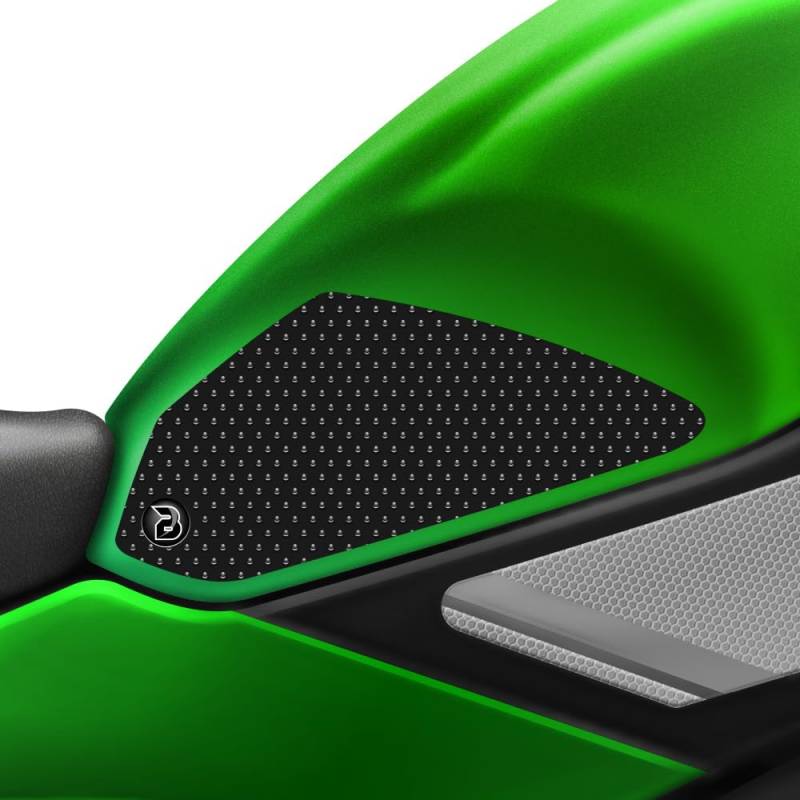 BLOQ motorrad Traktion Tank Griff Pads kompatibel mit KAWASAKI H2 SX (SE) (2018-) - SCHWARZ von Speedo Angels