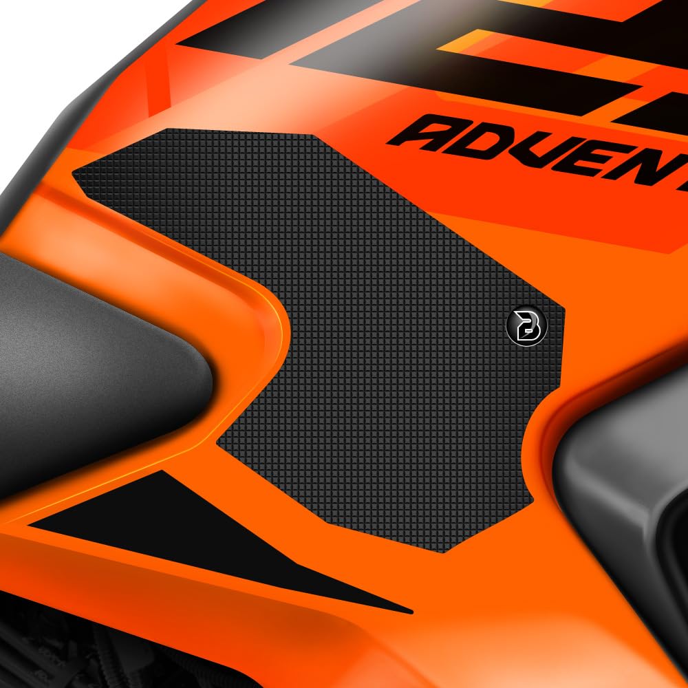BLOQ motorrad Traktion Tank Griff Pads kompatibel mit KTM 1290 SUPER ADVENTURE (2021-) Tacky Grip - Schwarz von Speedo Angels