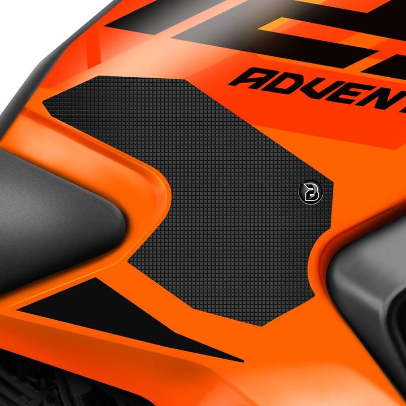 BLOQ motorrad Traktion Tank Griff Pads kompatibel mit KTM 1290 SUPER ADVENTURE (2021-) Tacky Grip - Schwarz von Speedo Angels