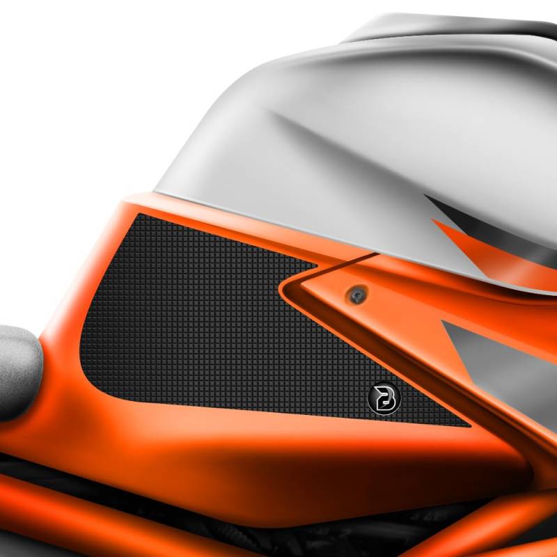 BLOQ motorrad Traktion Tank Griff Pads kompatibel mit KTM 1290 SUPER DUKE R (2020-) Tacky Grip - Schwarz von Speedo Angels