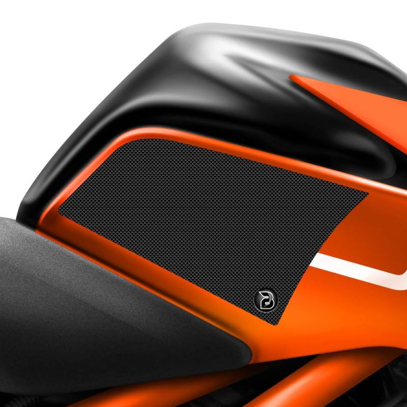 BLOQ motorrad Traktion Tank Griff Pads kompatibel mit KTM DUKE 125 (2024-) PREMIUM von Speedo Angels