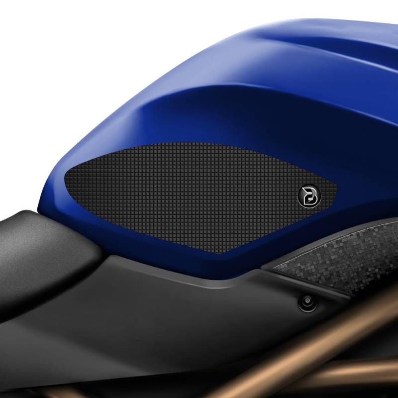 BLOQ motorrad Traktion Tank Griff Pads kompatibel mit SUZUKI SV650 (2016-) Tacky Grip - Schwarz von Speedo Angels