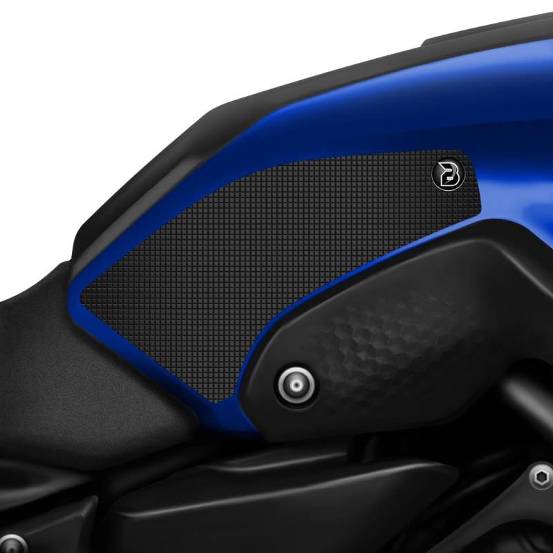 BLOQ motorrad Traktion Tank Griff Pads kompatibel mit YAMAHA MT-07 (2021-) Tacky Grip - Schwarz von Speedo Angels