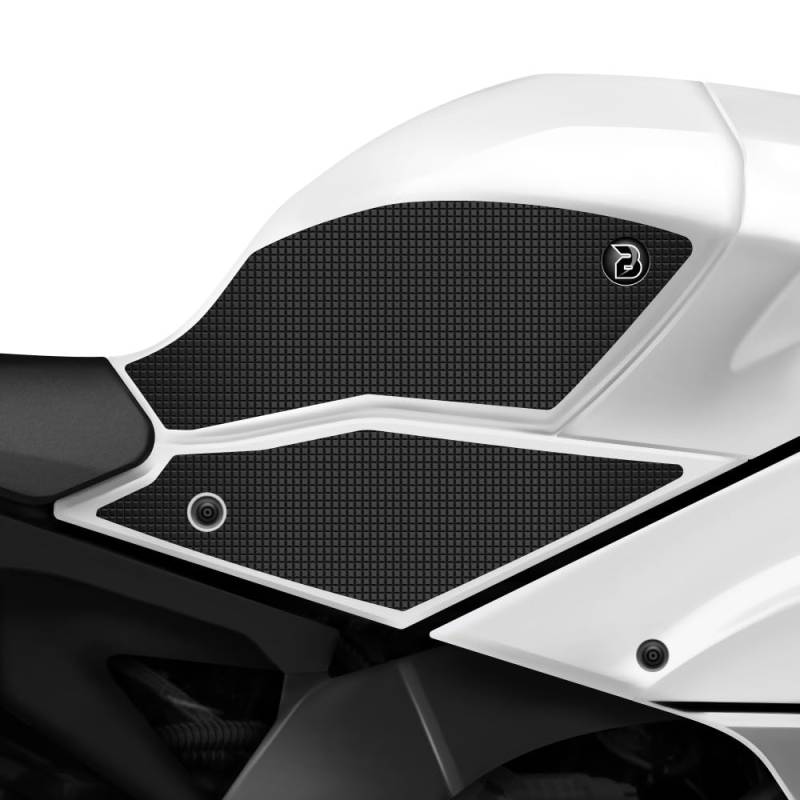 BLOQ motorrad Traktion Tank Griff Pads kompatibel mit YAMAHA R1 (2020-) Tacky Grip - Schwarz von Speedo Angels