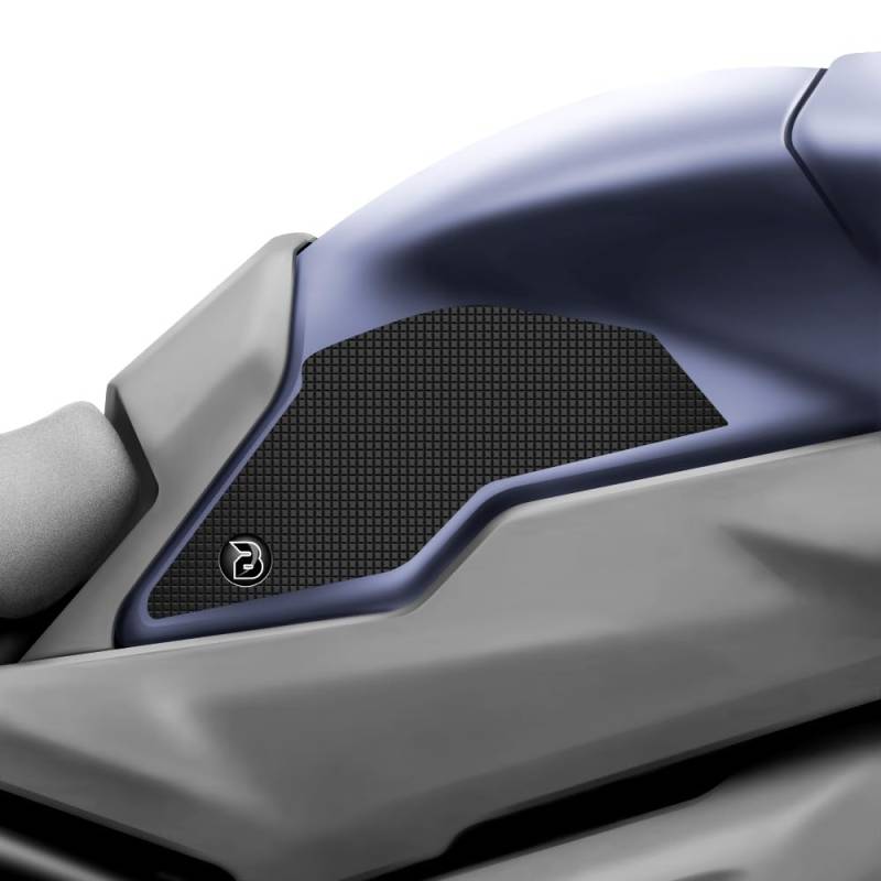 BLOQ motorrad Traktion Tank Griff Pads kompatibel mit YAMAHA TRACER 900 (GT) (2015-2020) Tacky Grip - Schwarz von Speedo Angels