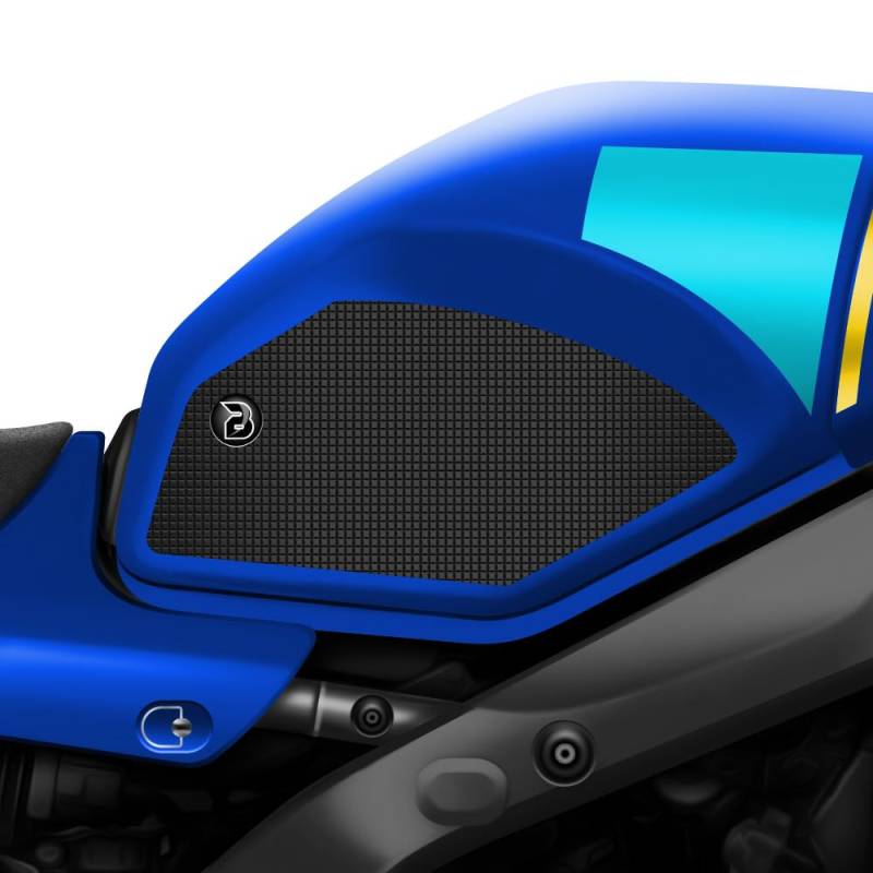 BLOQ motorrad Traktion Tank Griff Pads kompatibel mit YAMAHA XSR 900 (2022-) Tacky Grip - Schwarz von Speedo Angels