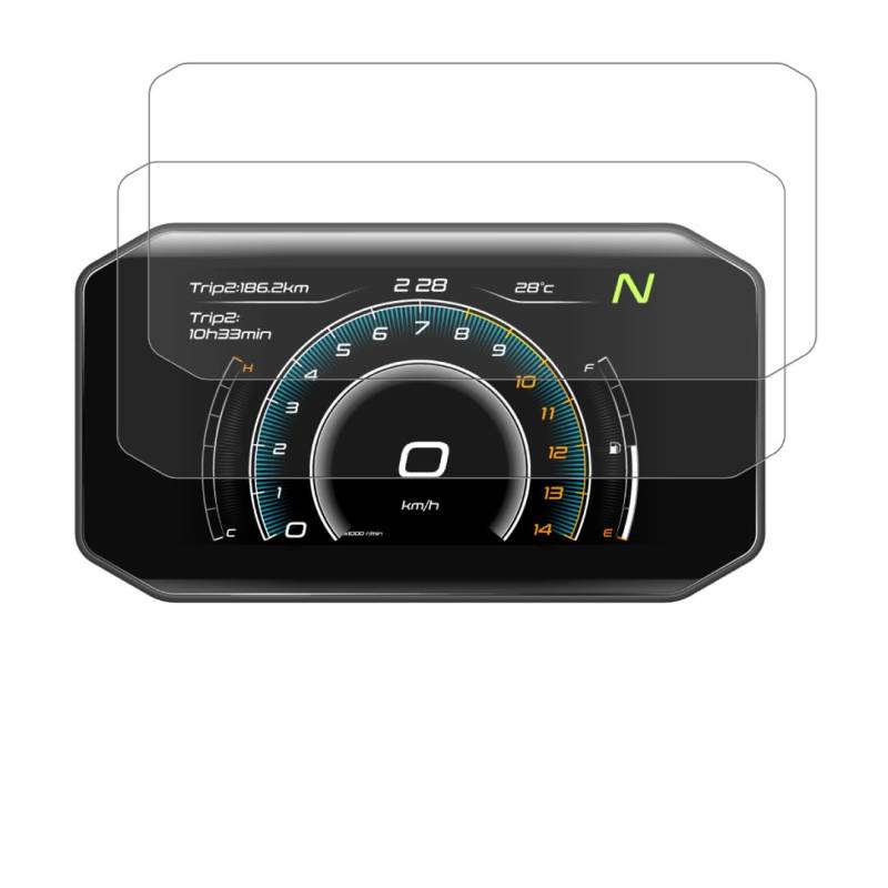 GlareStop Displayschutzfolie kompatibel mit CFMOTO 450NK (2024-) 2 x Entspiegelt von Speedo Angels
