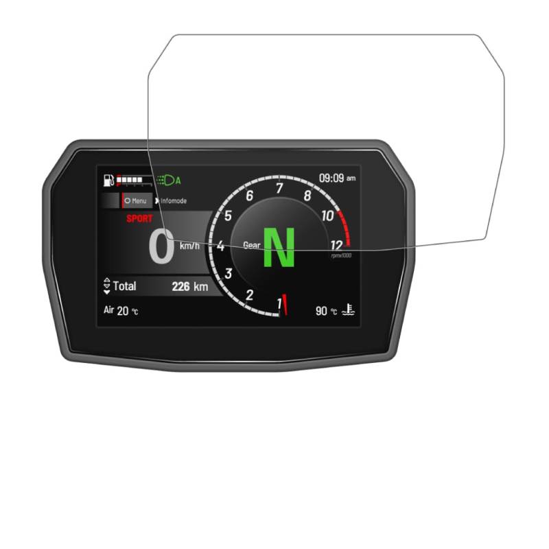 GlareStop Displayschutzfolie kompatibel mit DUCATI PANIGALE V2 (S) (2025-) 1 x Entspiegelt von Speedo Angels
