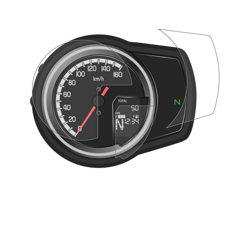 GlareStop Displayschutzfolie kompatibel mit HONDA GB350S (2025-) 1 x Entspiegelt von Speedo Angels