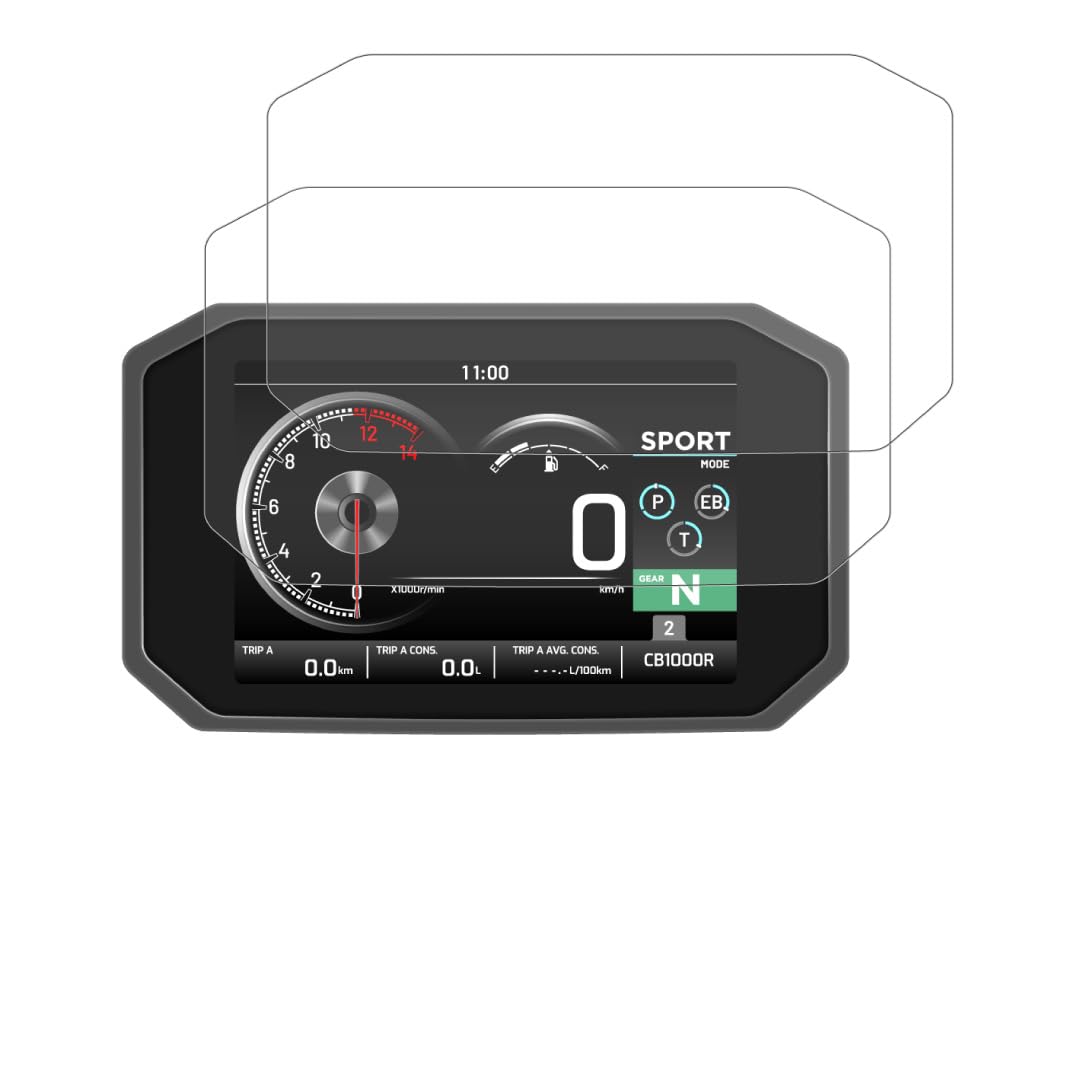 GlareStop Displayschutzfolie kompatibel mit HONDA XL750 TRANSALP (2023-) 2 x Entspiegelt von Speedo Angels