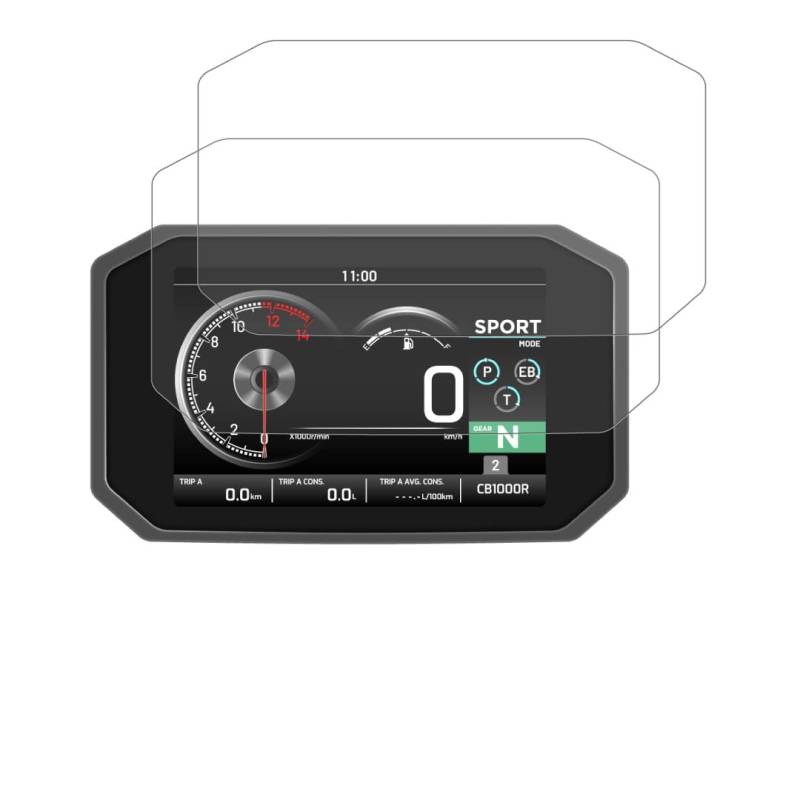 GlareStop Displayschutzfolie kompatibel mit HONDA XL750 TRANSALP (2023-) 2 x Entspiegelt von Speedo Angels