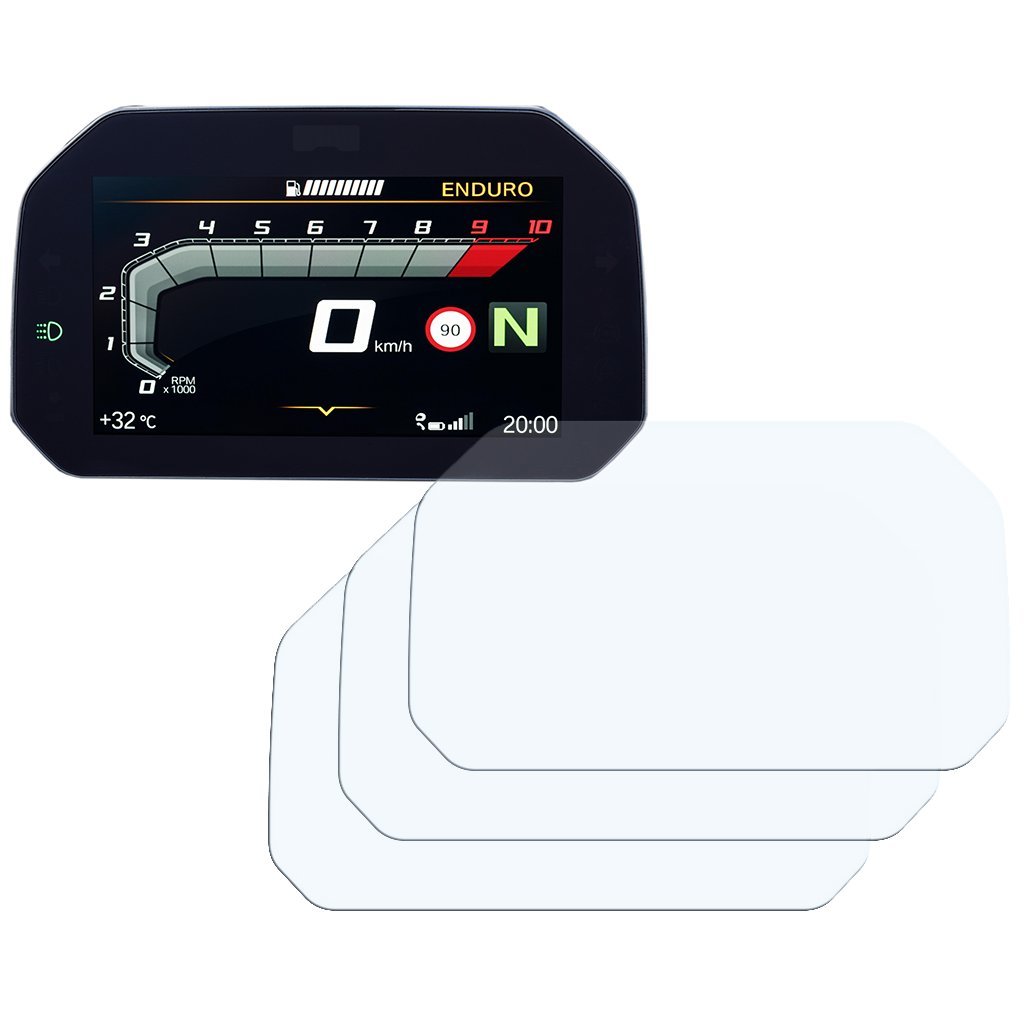 Speedo Angels Dashboard Displayschutzfolie Tachoschutzfolie für R1250 GS (2018+) 3 x Ultra Klar von Speedo Angels