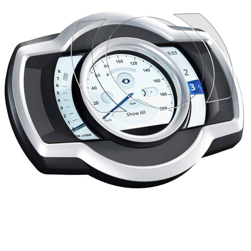 Speedo Angels Displayschutzfolie Tachoschutzfolie für ROCKET 3 (2020+) 3 x Ultra Klar von Speedo Angels