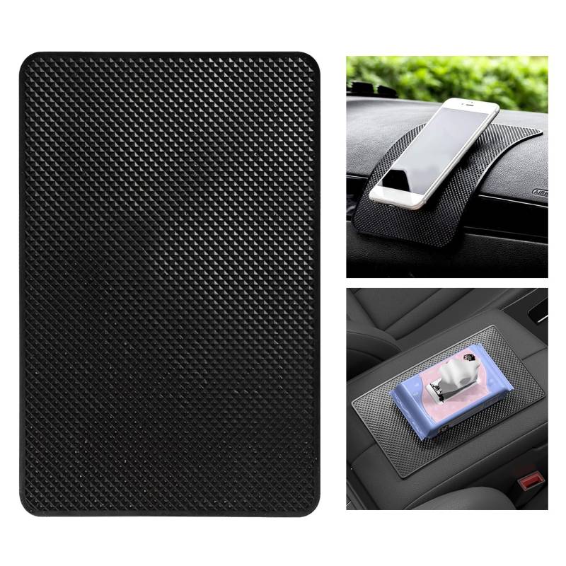 1 Stück 13 x 18cm Antirutschmatte Auto,schwarz Antirutschmatte Handy,PVC-Antirutschmatte Auto Armaturenbrett aus Umweltfreundlichem Material,Anti Rutsch Matte,Dashboard,Handy Matte Auto,für Auto von SpetngSake