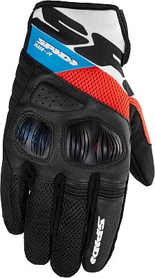 Spidi Flash-R Evo, Handschuhe - Schwarz/Weiß/Rot/Hellblau - XL von Spidi