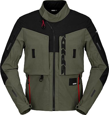 Spidi Frontier, Textiljacke - Schwarz/Oliv - XL von Spidi