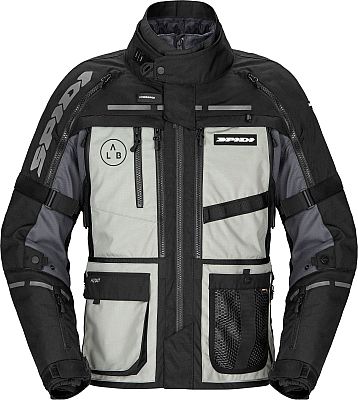 Spidi Hard Track 3, Textiljacke H2Out - Hellgrau/Schwarz/Grau - S von Spidi