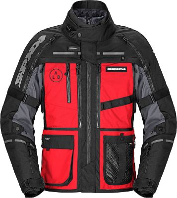 Spidi Hard Track 3, Textiljacke H2Out - Rot/Schwarz/Grau - L von Spidi