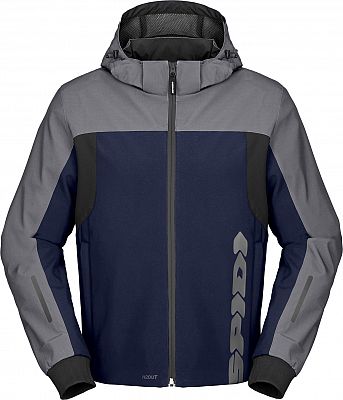 Spidi Hoodie II, Textiljacke H2Out - Dunkelblau/Silber - XXL von Spidi