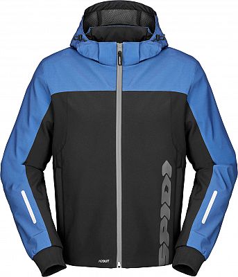 Spidi Hoodie II, Textiljacke H2Out - Schwarz/Hellblau - L von Spidi