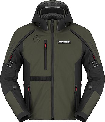 Spidi Mission-V, Textiljacke H2Out - Dunkelgrün/Schwarz - 5XL von Spidi