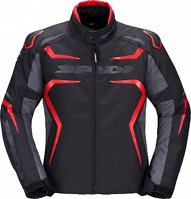 Spidi Race-Evo, Textiljacke H2Out - Schwarz/Grau/Rot - 5XL von Spidi